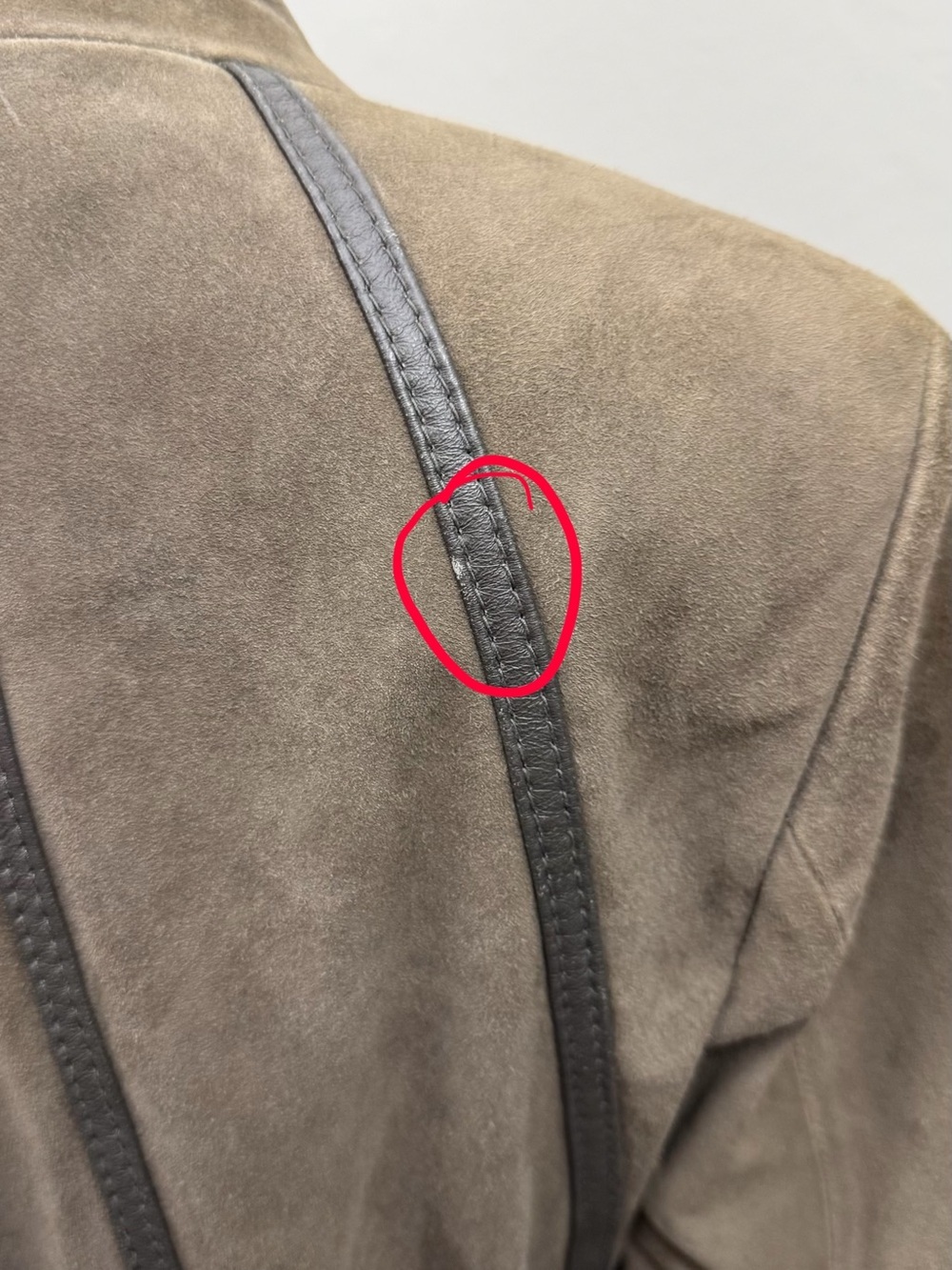 Classiques Entier Atelier 100% Leather Suede Jacket Brown Gray Trim Snap Front M - Picture 7 of 16